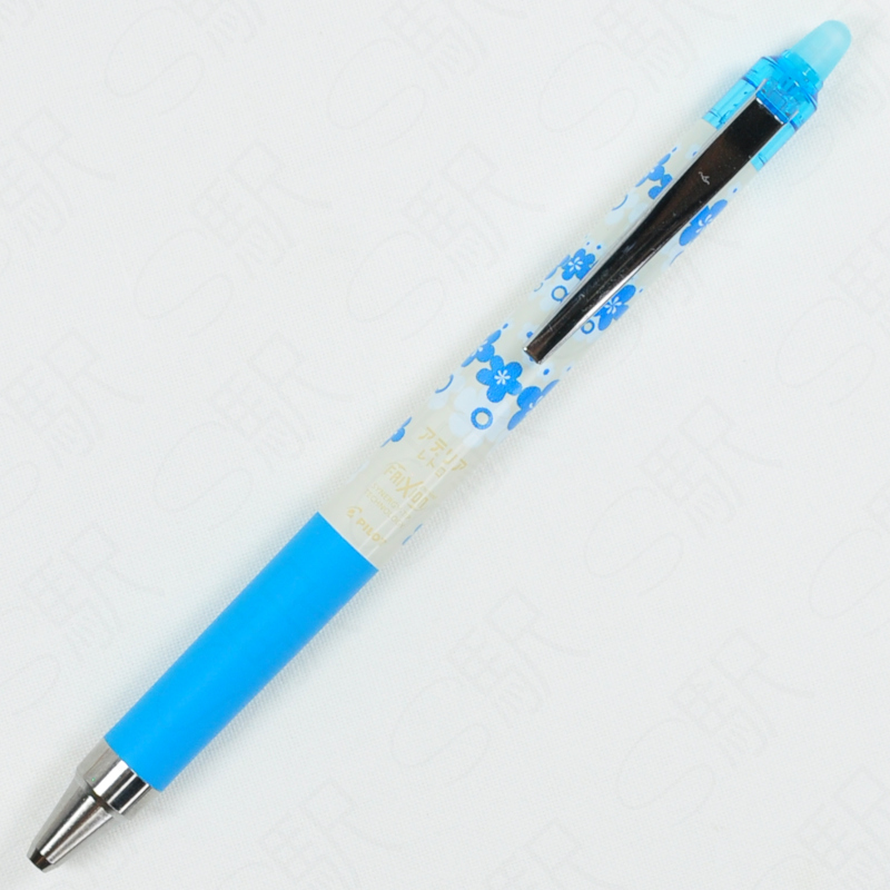 Pilot Frixion Point Knock 0.4mm x Adelia Retro [CSLFPKS4ARKO-LB] - Flower Ring Light Blue